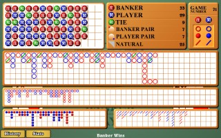Baccarat Table Card Shoe and Scoreboard